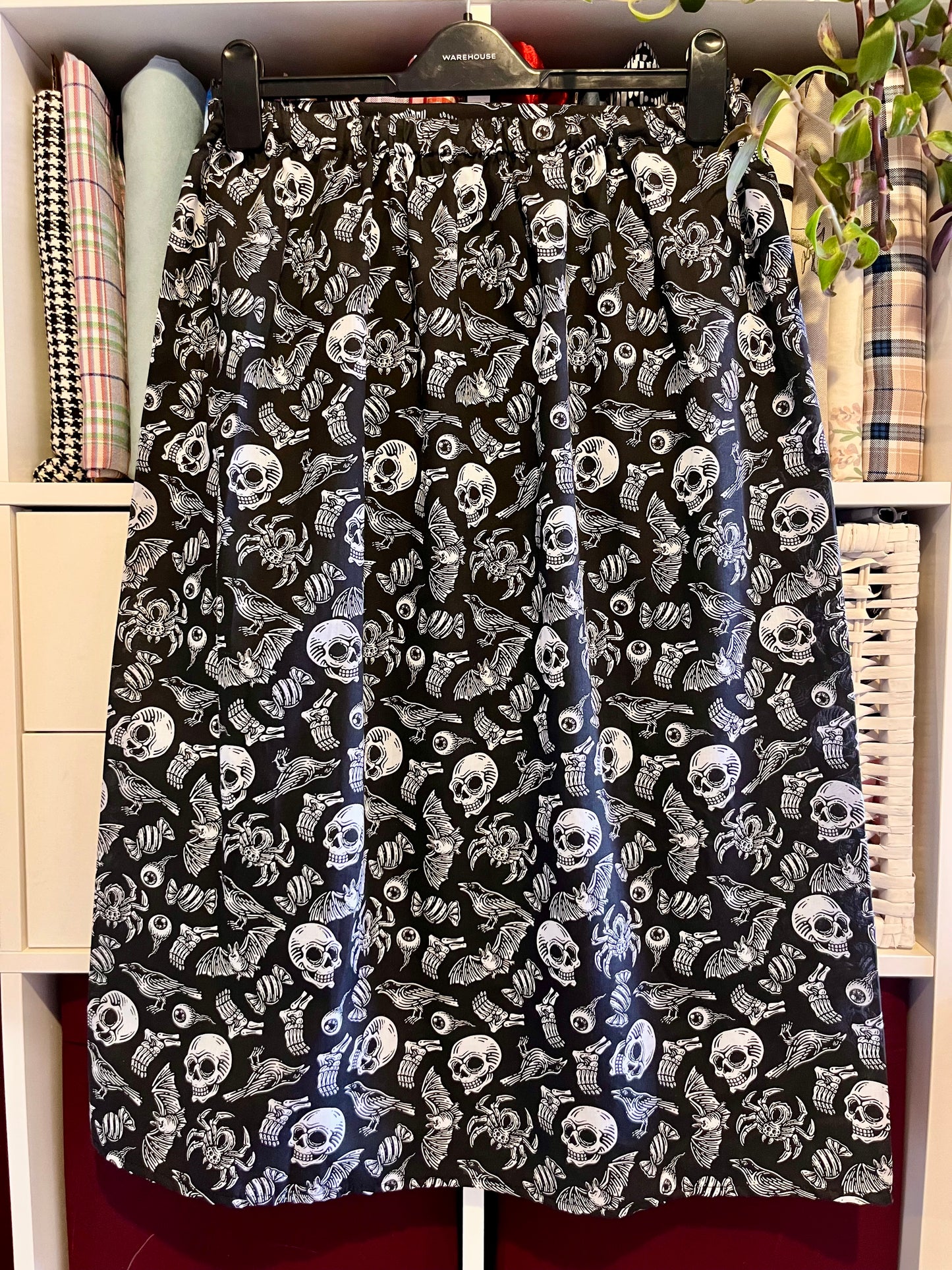 Double Slit Midi Spooky Skirt - Size 18