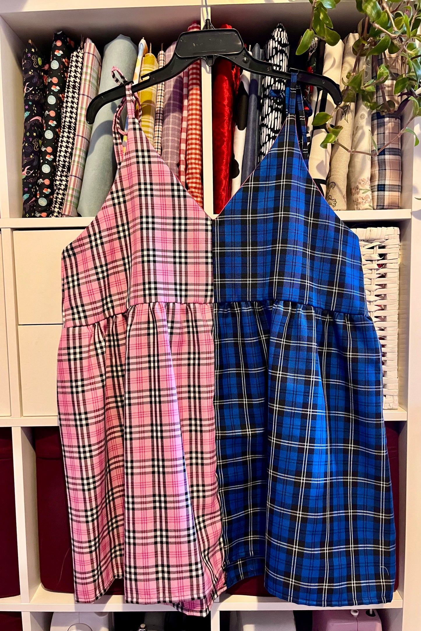 Pink and Blue Tartan Cami Dress- Size 14