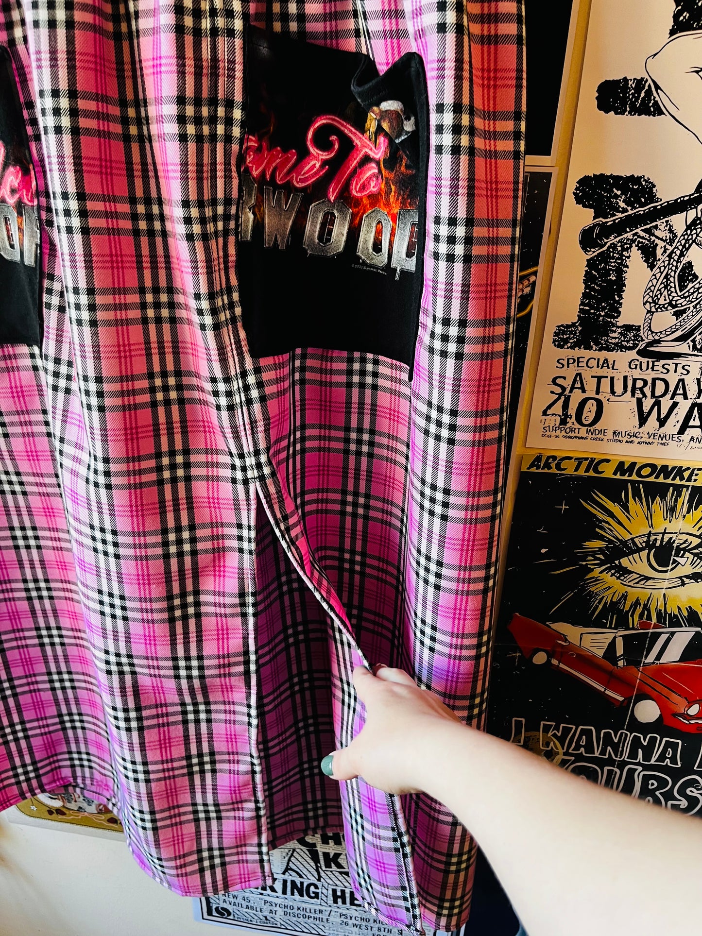 Ice Nine Kills Midi Slit Tee Dress - Size S - UK 10/12