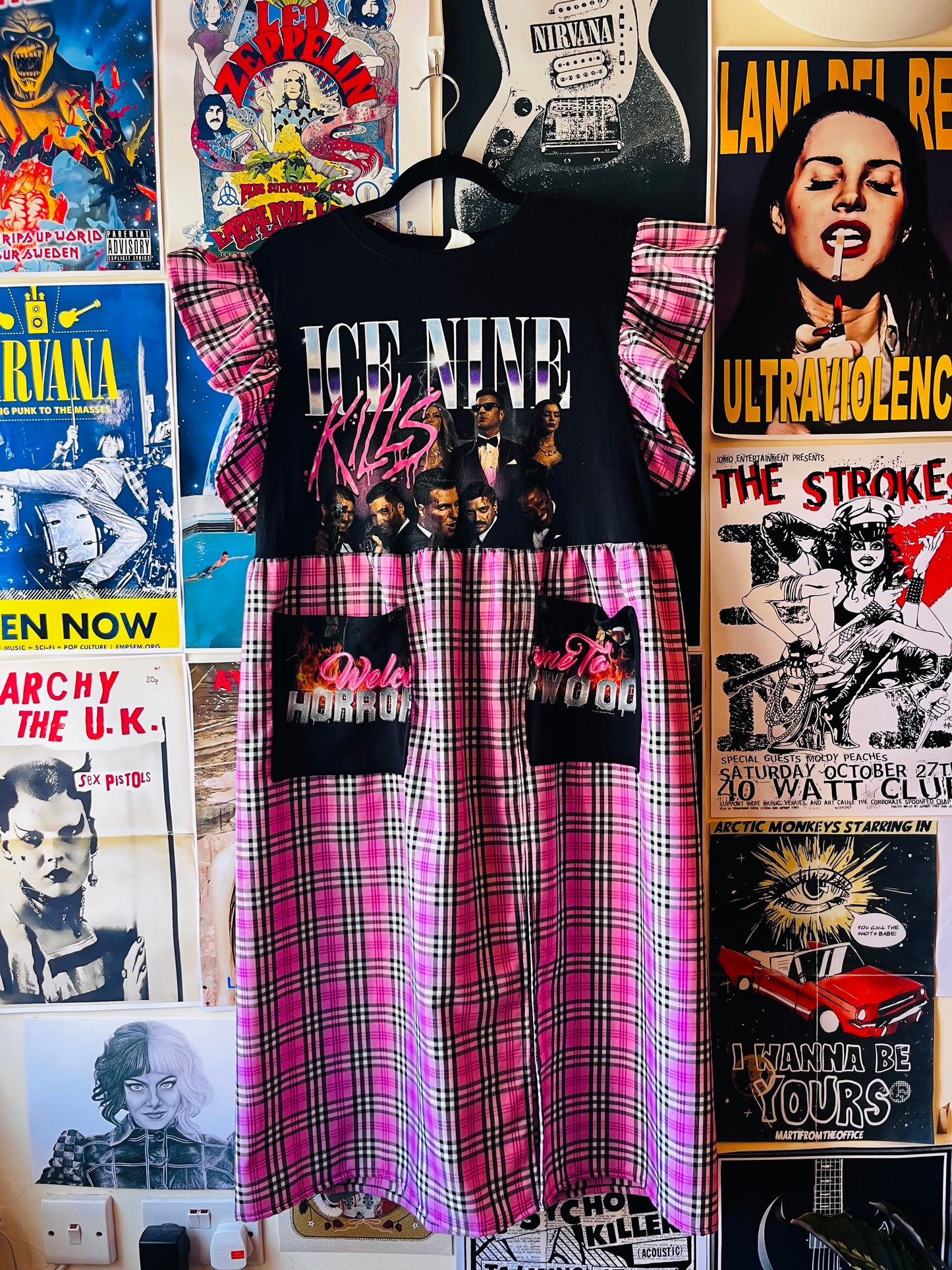 Ice Nine Kills Midi Slit Tee Dress - Size S - UK 10/12