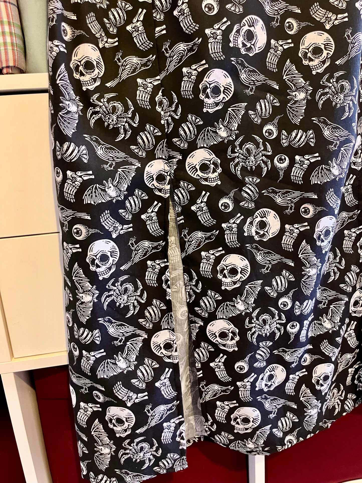 Double Slit Midi Spooky Skirt - Size 18
