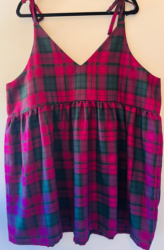 Purple & Green Tartan Cami - Size 20