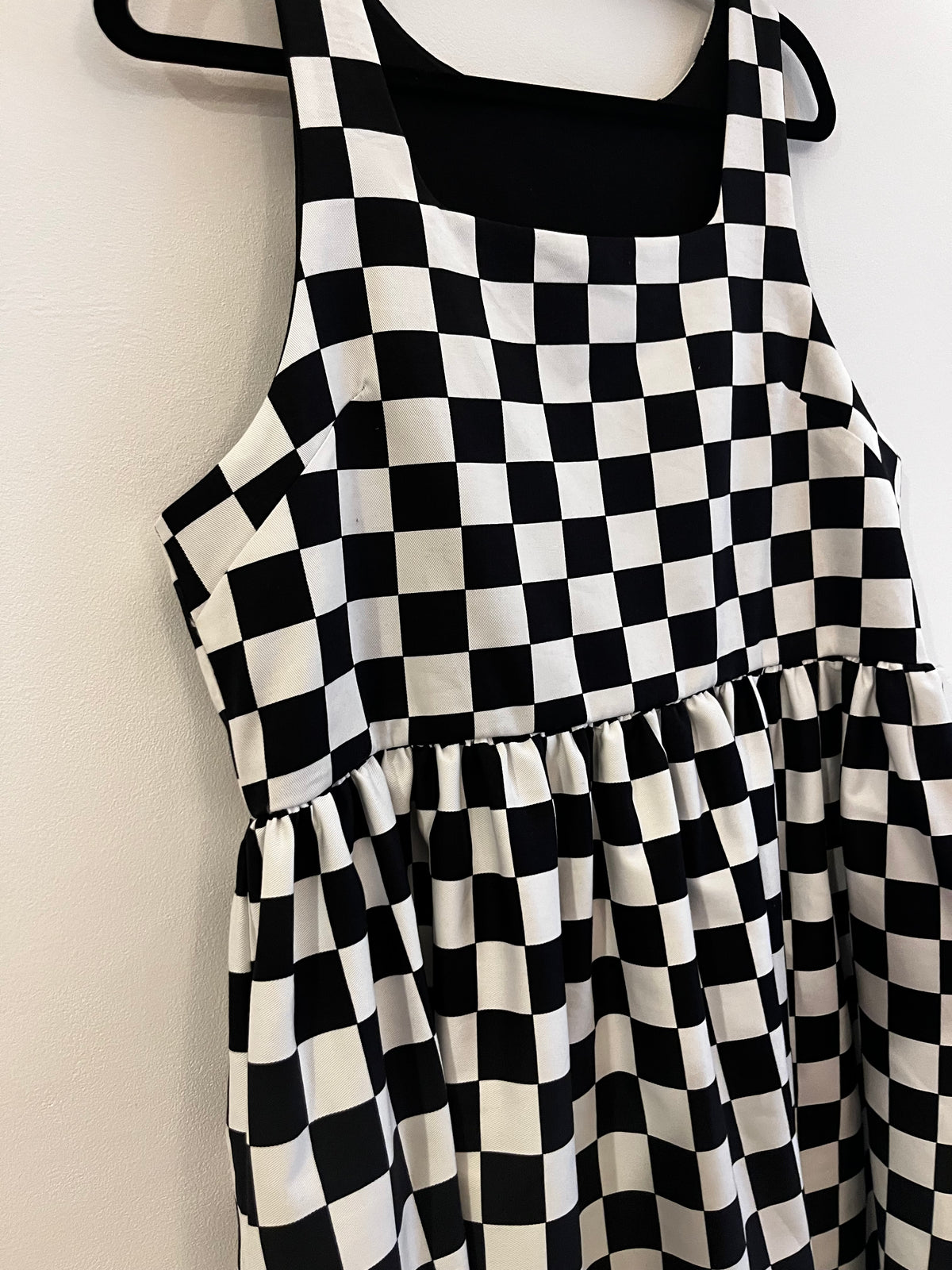 Checkmate Smock Midi Dress - Size 24