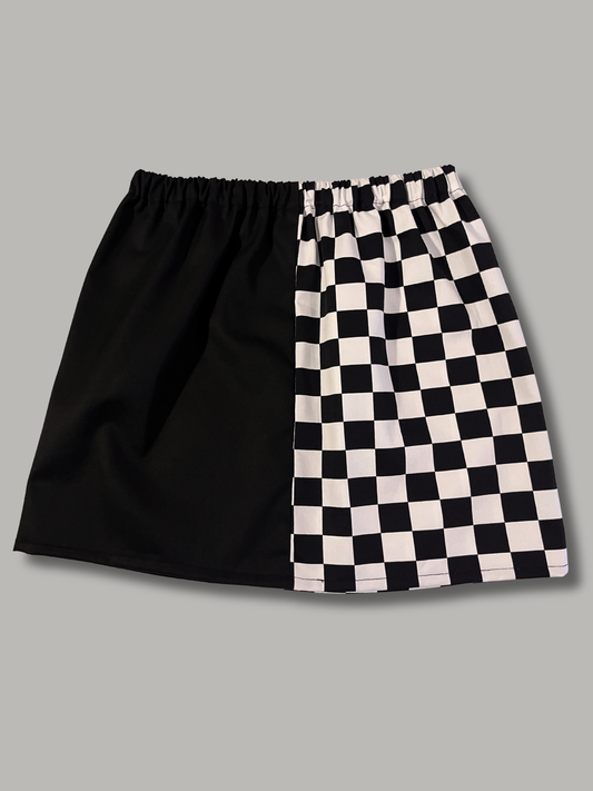 Half and half tartan Mini Skirt - Size 14