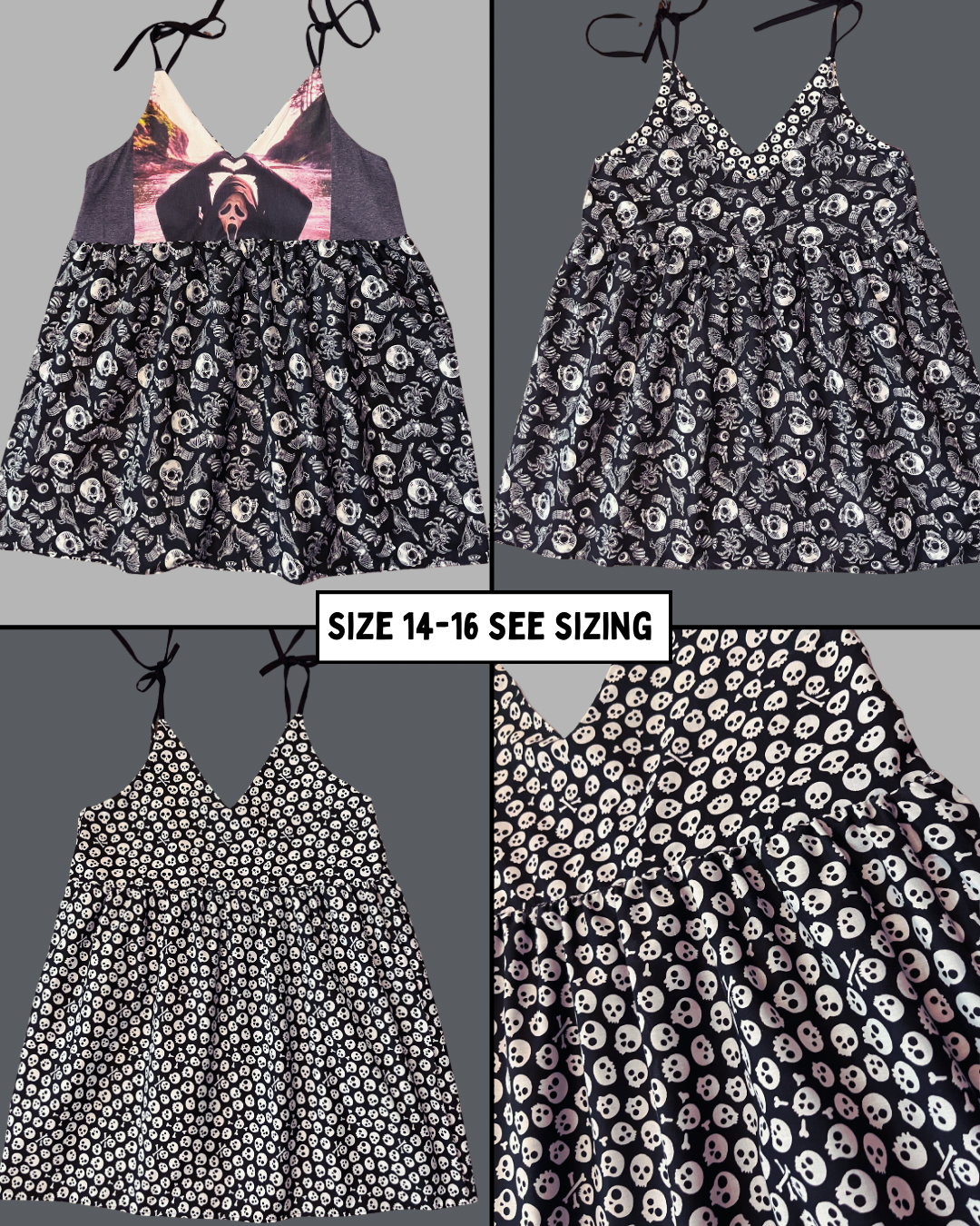 Cami Reversible Scream Dress - Size L 14/16