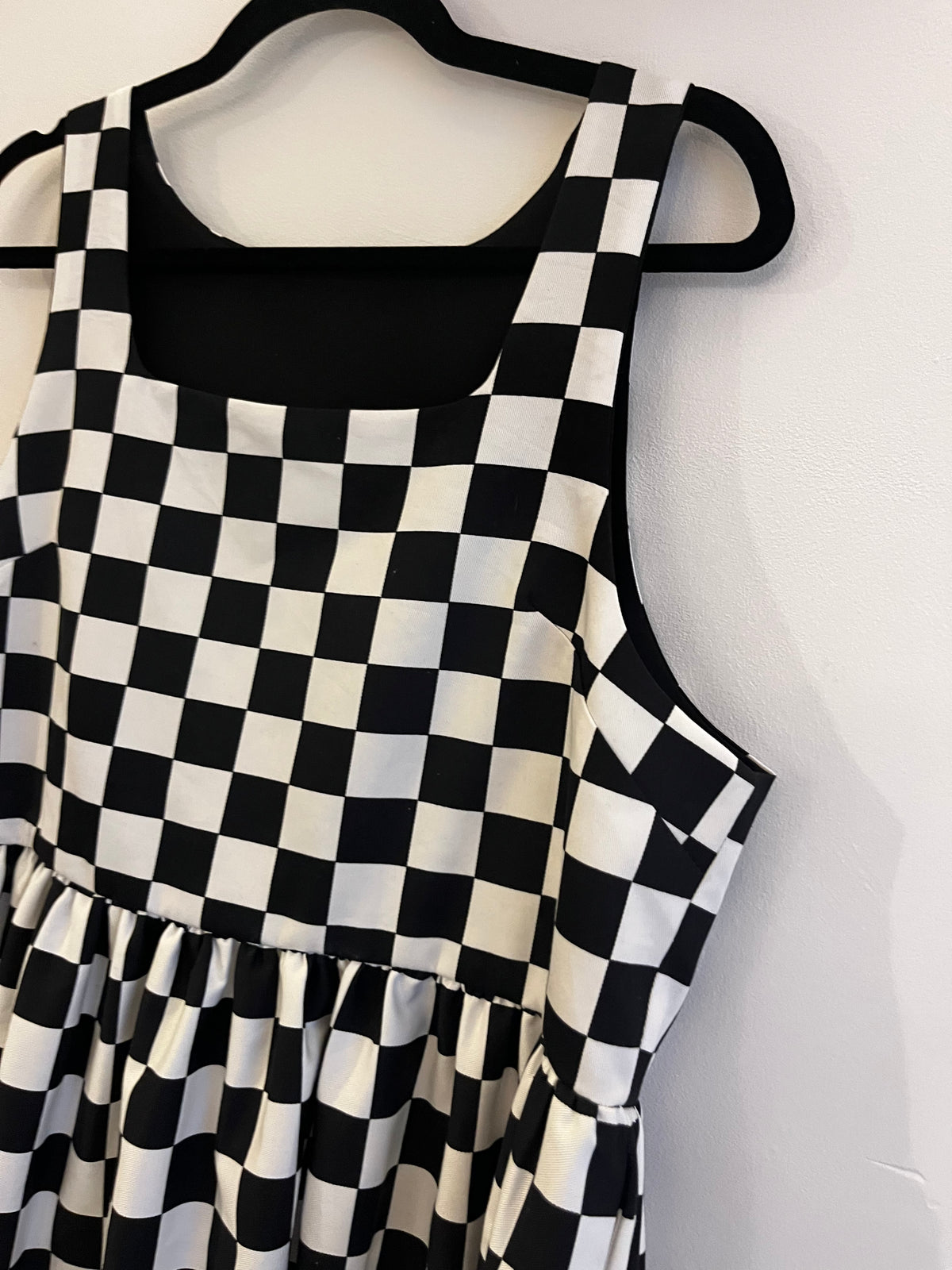 Checkmate Smock Midi Dress - Size 24