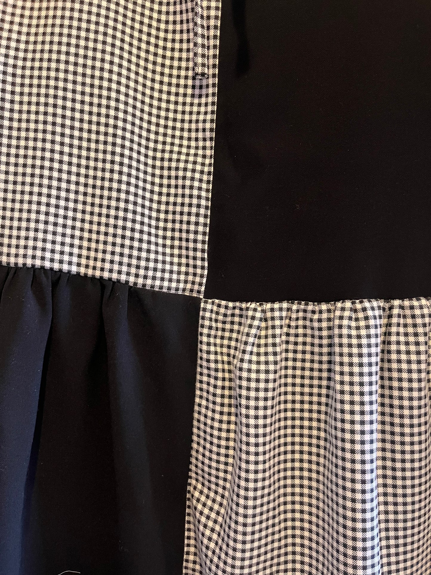 Split Gingham Smock Dress- Size 16