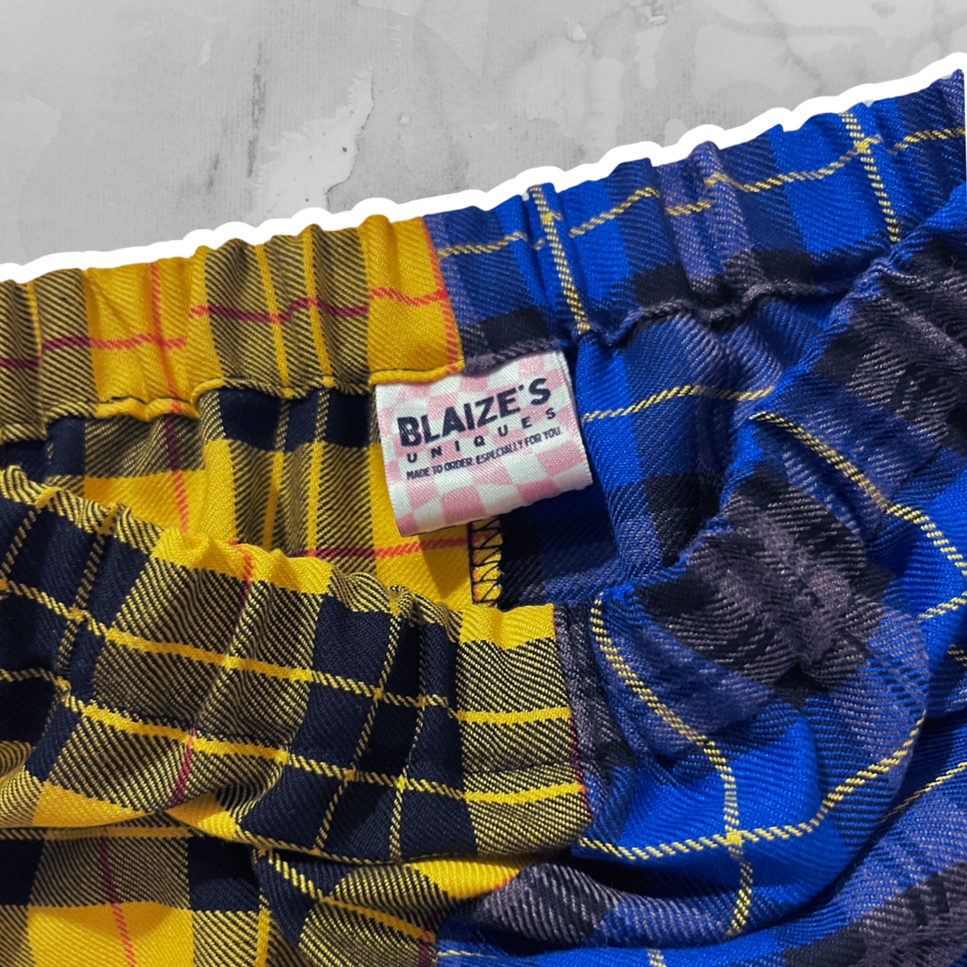 Half and half tartan Mini Skirt - Size 16