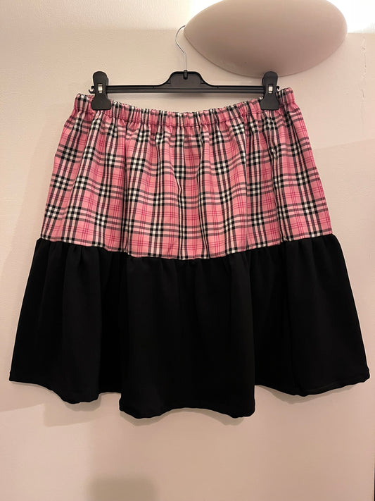Half and half tartan Mini Skirt - Size 16