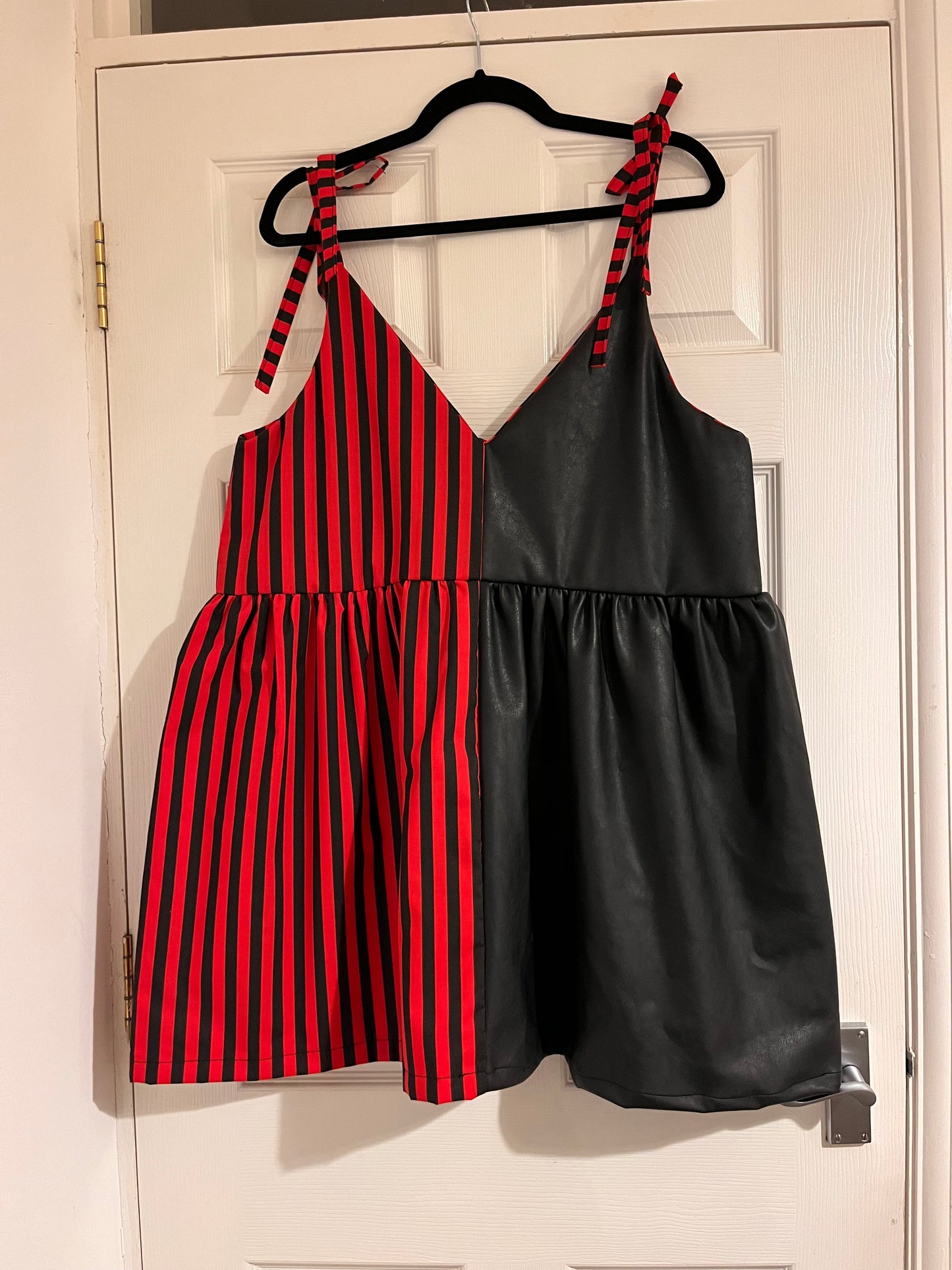 Mini Split leatherette Cami Dress - UK 12