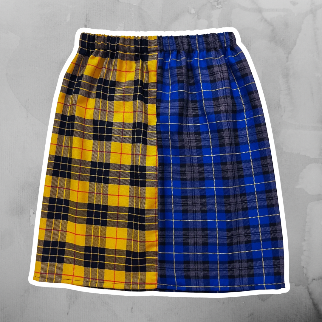 Half and half tartan Mini Skirt - Size 16