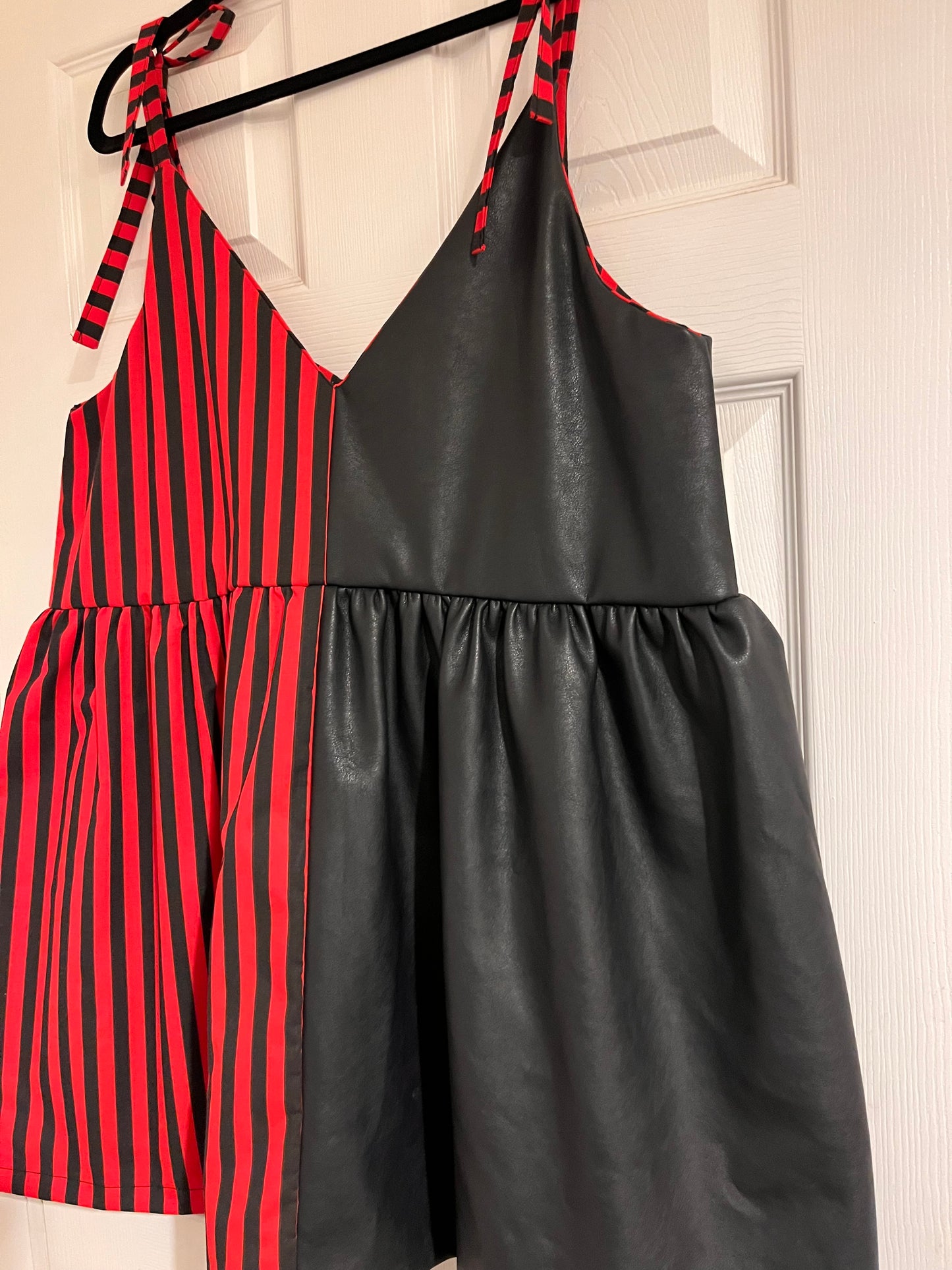 Mini Split leatherette Cami Dress - UK 12