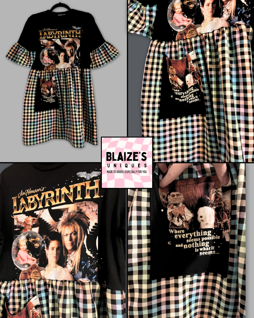 Labyrinth Tee Dress - Size S - UK10