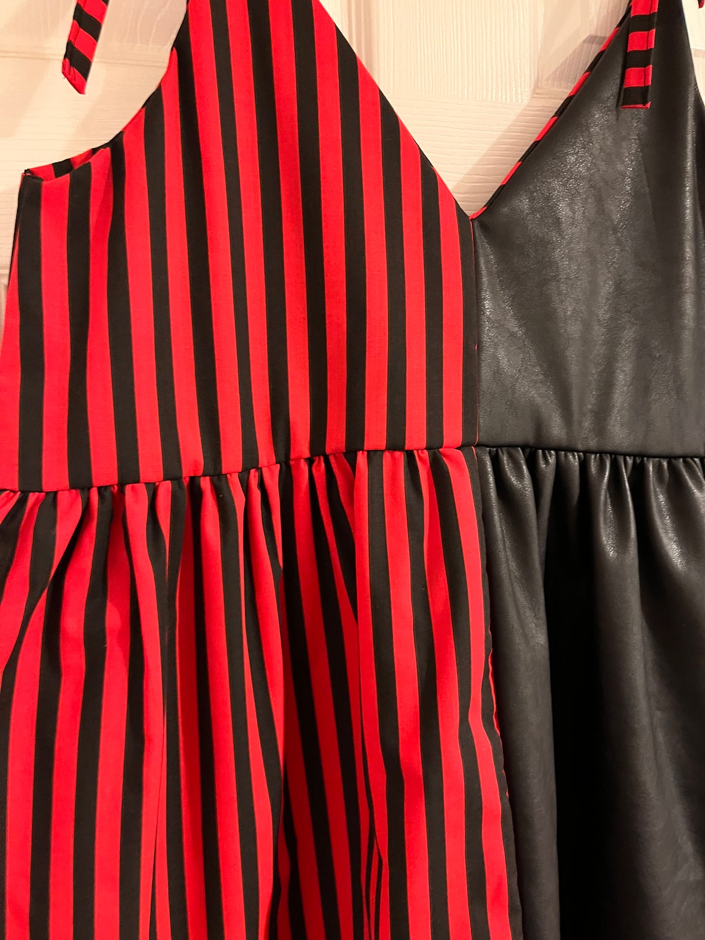 Mini Split leatherette Cami Dress - UK 12