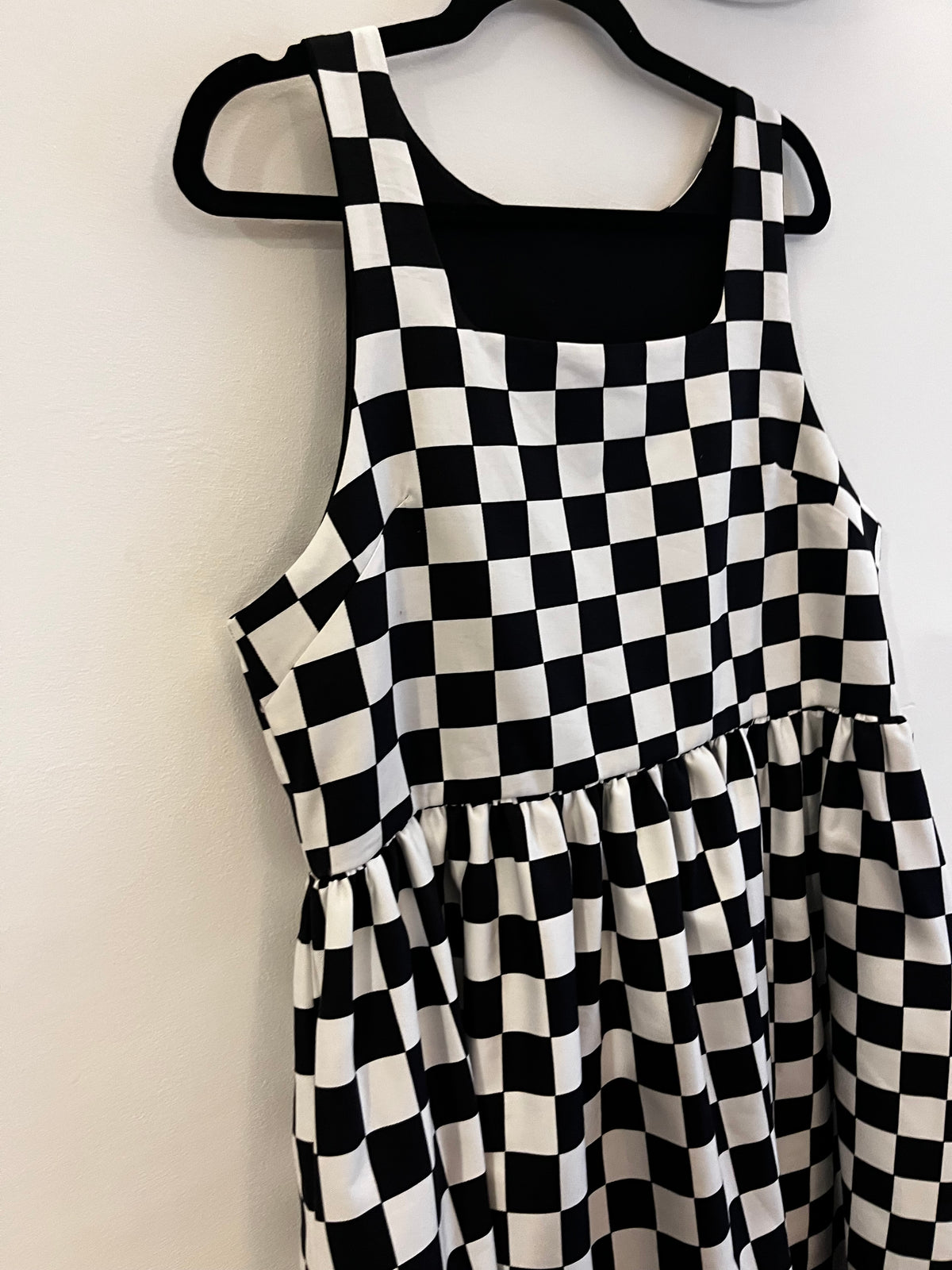 Checkmate Smock Midi Dress - Size 24