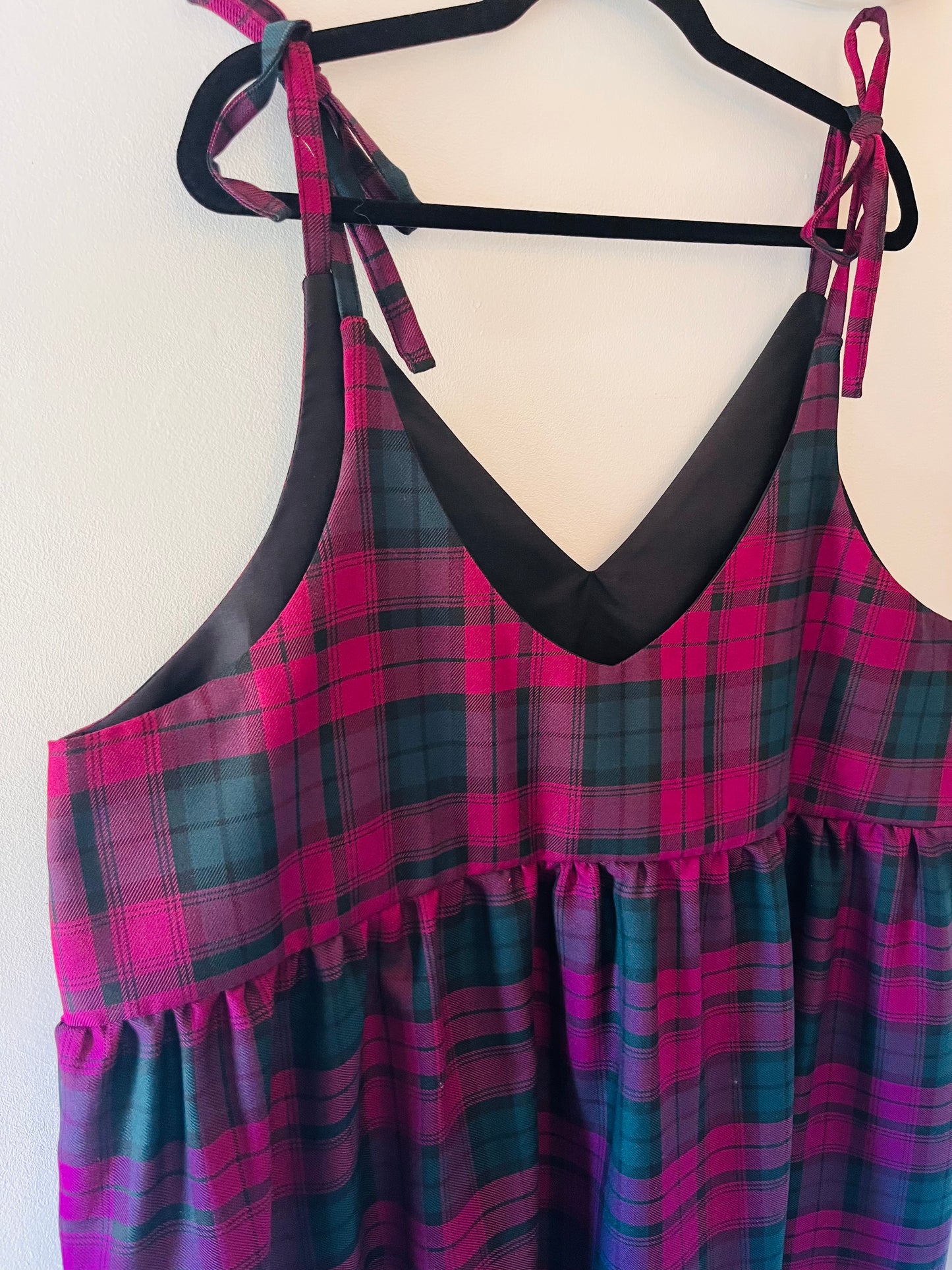 Purple & Green Tartan Cami - Size 20