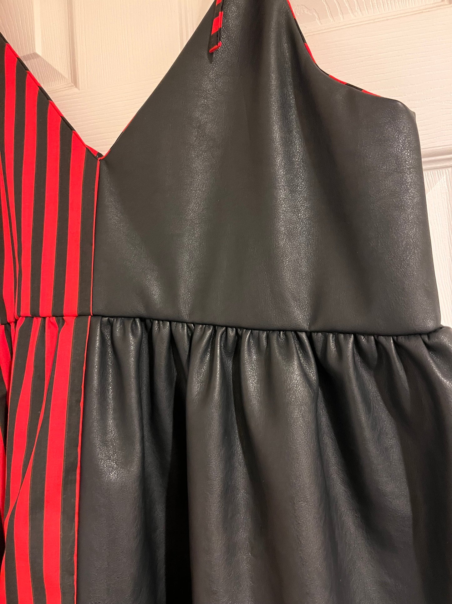 Mini Split leatherette Cami Dress - UK 12