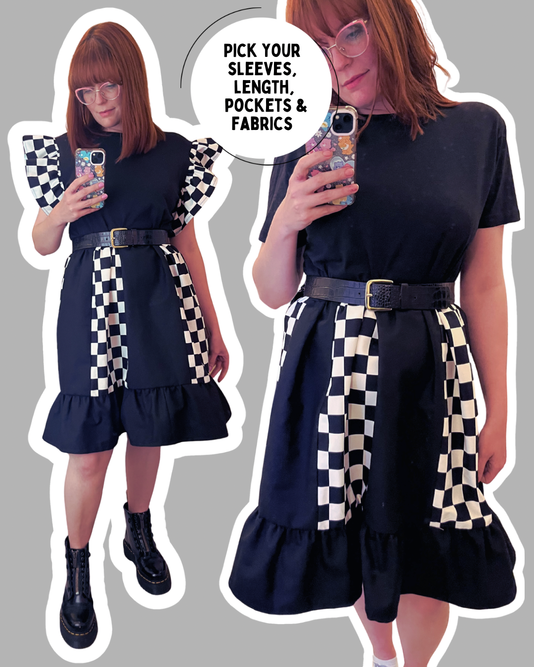 Patch Tee Dress - Pick Your Fabrics