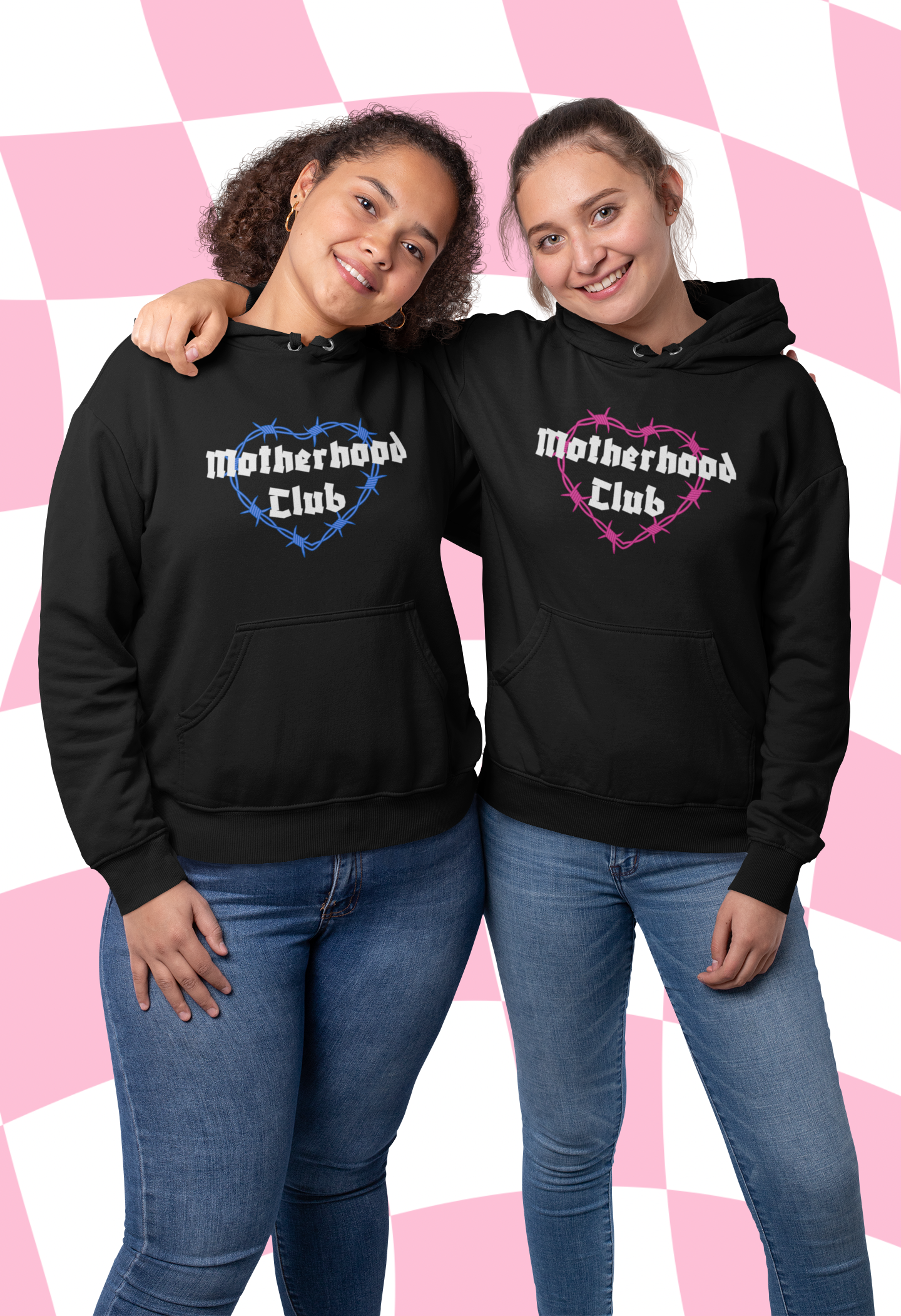 Motherhood Club Tee - Pink Heart