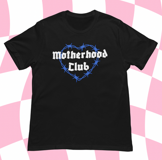 Motherhood Club Tee - Blue Heart