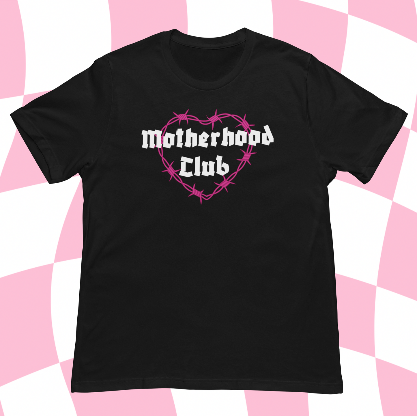 Motherhood Club Tee - Pink Heart